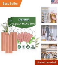 15 Pack Natural Cedar Blocks - Aromatic Clothes Storage Solution for Freshness
