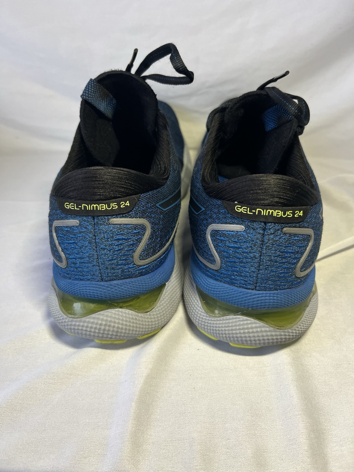 ASICS Gel-Nimbus 24 Men's Running Shoes Blue Black Yellow FF Blast+ Mesh 8.5 thumbnail 4