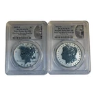 2023-S Reverse Proof $1 Morgan and Peace Dollar 2pc Set PCGS PR70 FS Morgan 8A