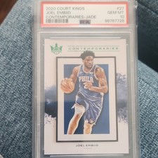 Panini Court Kings Contemporaries Joel Embiid Jade #27 /25 PSA 10 76ers