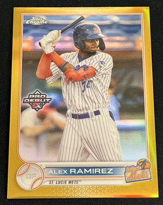 2022 Topps Pro Debut Chrome Gold Refractor 50/50 Alex Ramirez #PDC-87 Mets RC