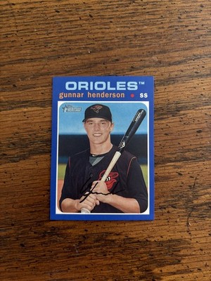 2020 Topps Heritage Minor League Edition Blue 19/99 Gunnar Henderson #92