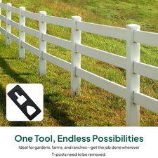 T Post Puller Plate Quick Removal T Posts Fence Post Puller