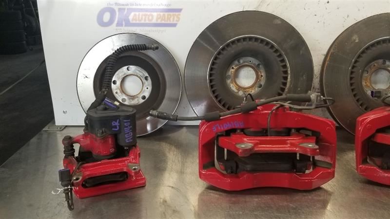 15 BENTLEY CONTINENTAL GTC S 4.0L V8 BRAKE CALIPER ROTOR SET FRONT AND REAR RED