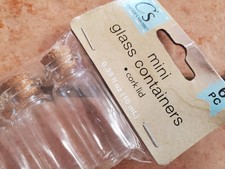 Mini Clear Glass Bottles Containers - Various Sizes