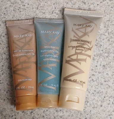 Mary Kay Sun Care Set SPF 30 Sunscreen 1oz + After-Sun Gel 1oz + Tanning