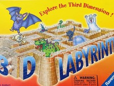 3D Labyrinth Maze Board Game Ravensburger Complete Vintage Family Strategy