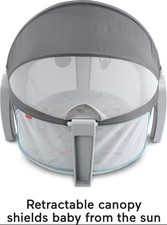 Fisher-Price Portable Bassinet On-The-Go Baby Dome, Travel Play Space No box