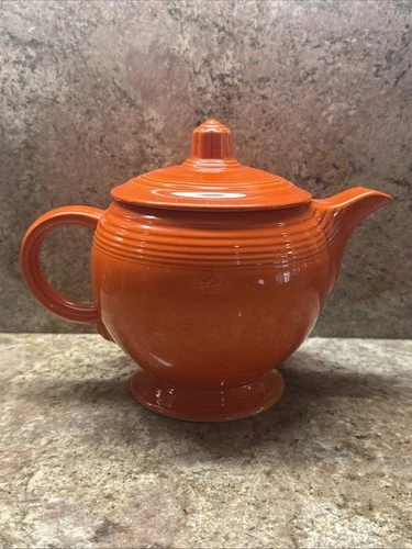 Fiestaware HLC Orange Covered Teapot 6 1/2” Fast Ship