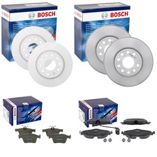 Produktbild - BOSCH BREMSSCHEIBEN + BELÄGE VORNE+HINTEN passend für VW GOLF 7 AUDI A3 8V LEON 