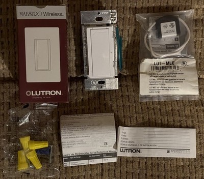 Lutron MRF2-8S-DV-WH White Switch with LUT-MLC (Load Capacitor)