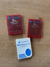 Lot of 3 Official Sony PlayStation 2 Memory Card PS2 MagicGate 8MB SCPH-10020
