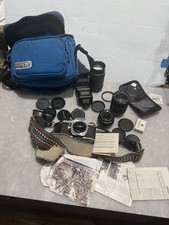 Pentax ME Super 35mm Film SLR Camera Kit w/ SMC 50mm f/1.2 Lens Extra Lenses