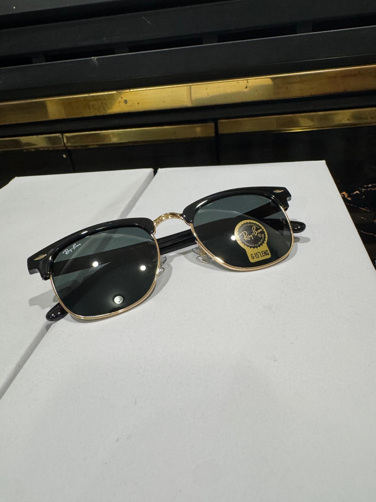Ray-Ban RB3016 Clubmaster Sunglasses – Timeless Black with Neutral Gray Lenses