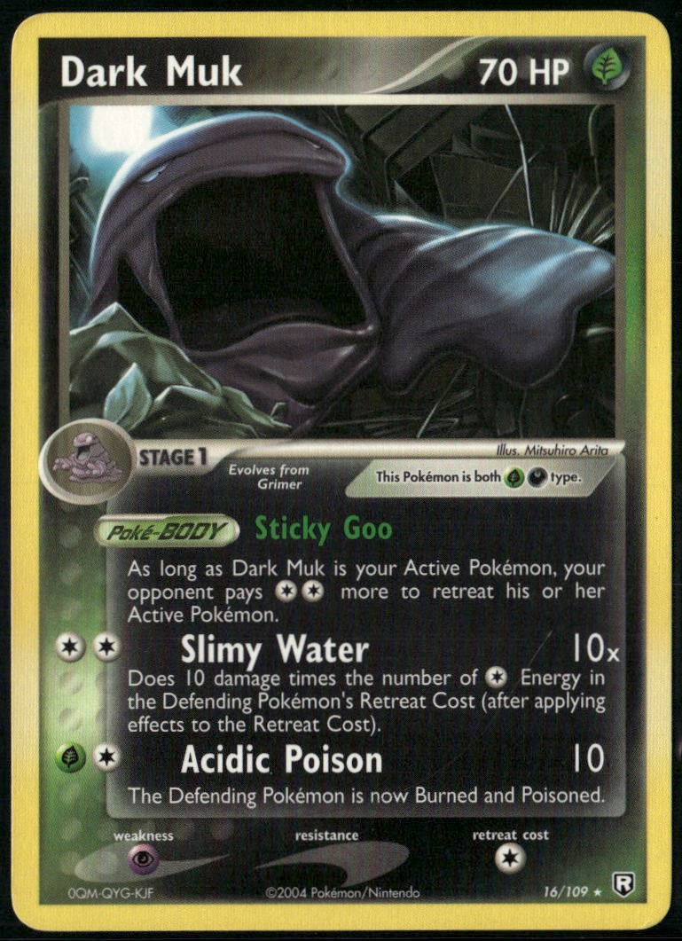 Dark Muk 16/109 Rare Team Rocket Returns LP Pokemon Card