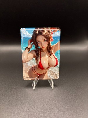 Aerith Final Fantasy 7Waifu Card TCG Full Art Waifu Legends Custom Goddess