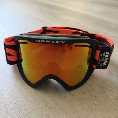 OAKLEY O-FRAME 2.0 PRO XL GOGGLES - MATTE BLACK - PERSIMMON LENSES - NEON ORANGE