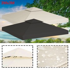 Ersatzdach Ersatz-Plane Pavillondach mit Kaminabzug Pavillon Dachplane 3x3M