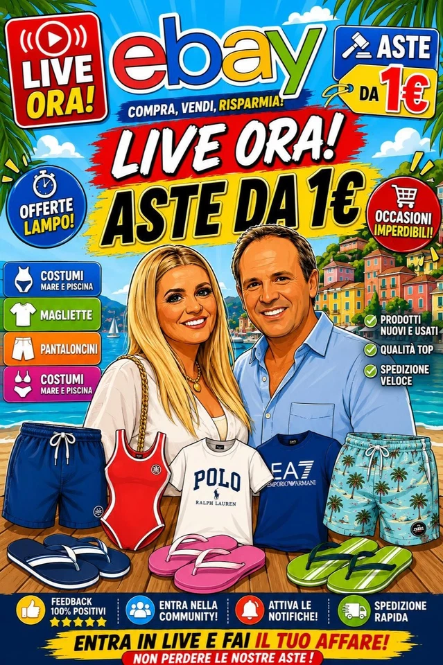 ASTE FOLLI di accessori, calzature e abbigliamento TOP BRAND+OMAGGI IN LIVE