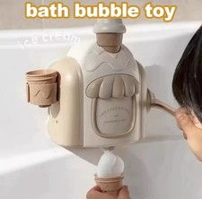 Bath Time Toys Bubble Ice Cream Maker Foam Machine for Kids Babies Toddlers