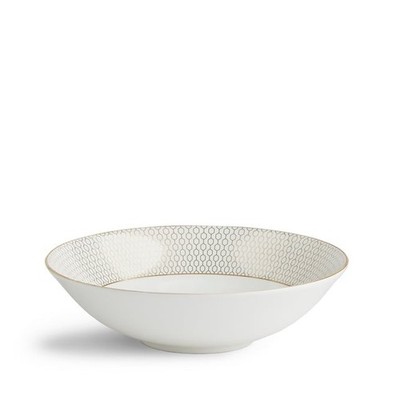 Wedgwood China Gio Gold Collection Soup/Cereal Bowl, 22 Carat Gold Banding  NEW