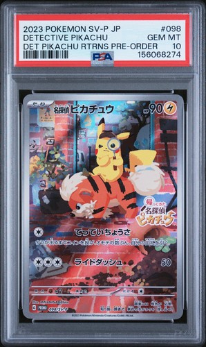 2023 POKEMON JAPANESE SV-P PROMO #098 DETECTIVE PIKACHU PSA 10