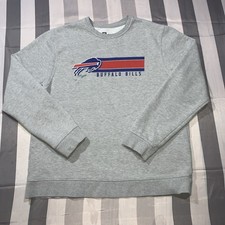 Buffalo Bills Crewneck Sweatshirt Gray XL Pullover NFL Team Apparel
