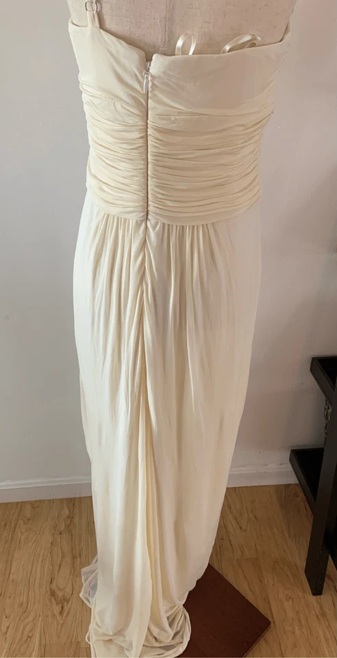 Bcbg off white long maxi dress size small bridesmaid or made of honor or weeding - Image 3 of 4