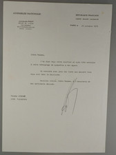 Autograph franz&ouml;sischer Politiker Nationalversammlung Jacques Piot 1979 (148203)
