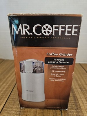 Mr. Coffee Coffee Or Spice Grinder White 4-12 Cup IDS55