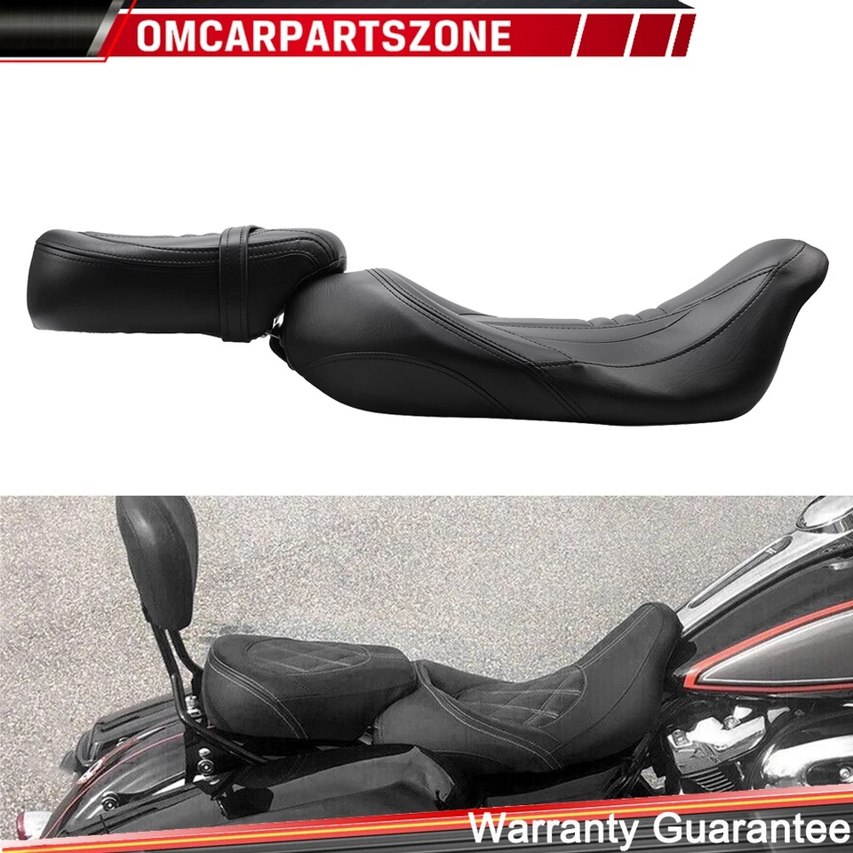 Asiento de conductor + pasajero de bajo perfil apto para Harley Touring Road Glide 2009-2025 Foto 4 de 4
