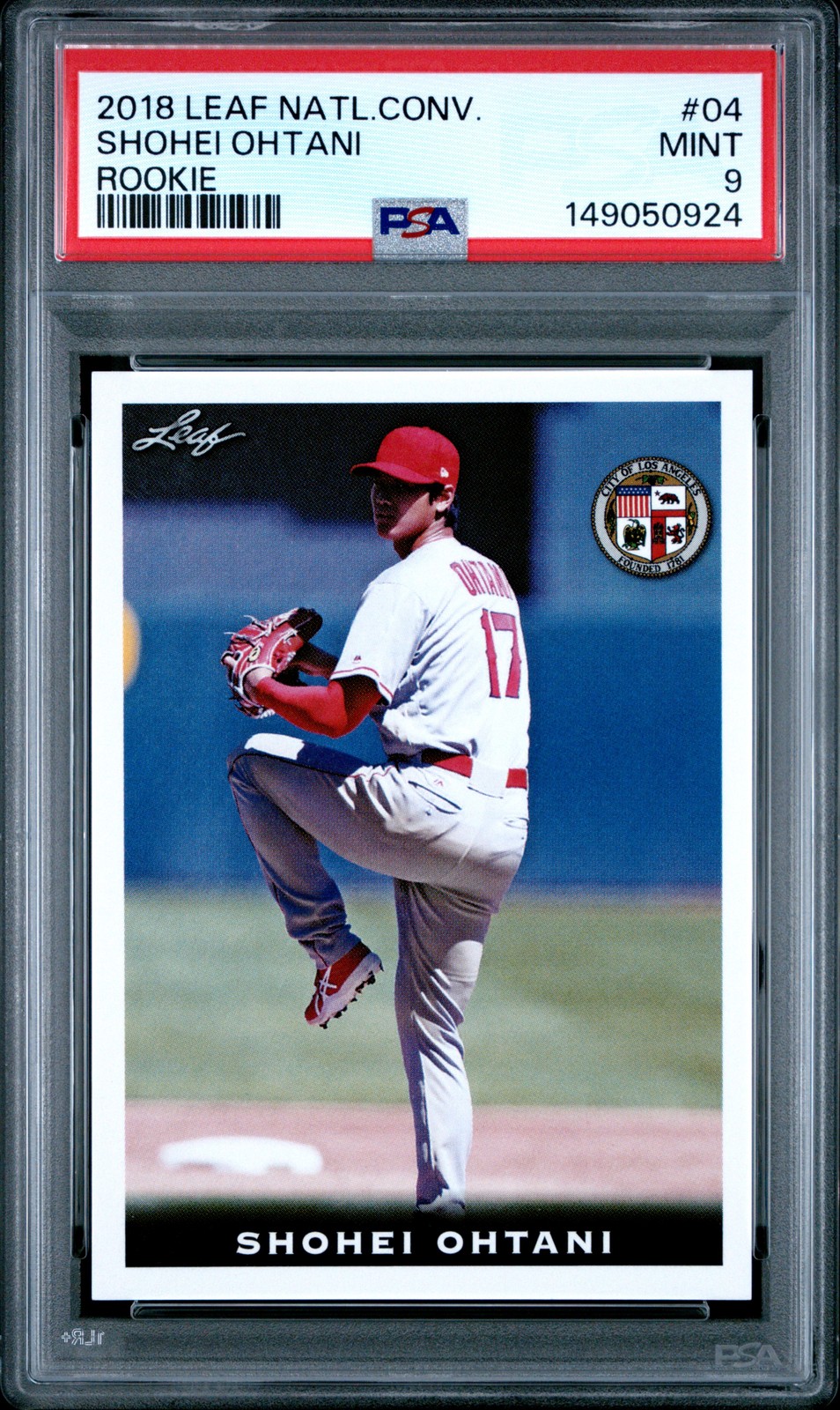 2018 LEAF NATIONAL CONVENTION SHOHEI OHTANI ROOKIE #04 SHOHEI OHTANI PSA 9