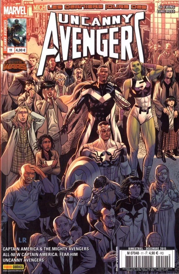 Derniers jours 11 Série Undanny Avengers BD Héro Collection Panini Comics Marvel - Photo 3/4