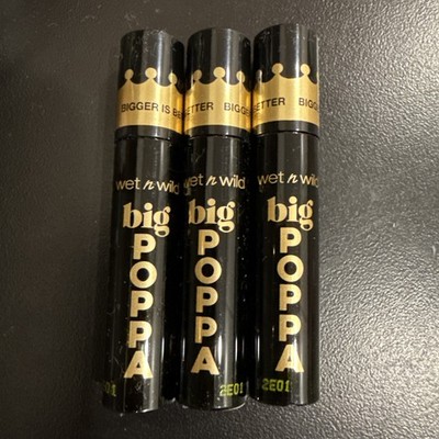 (3) Wet N Wild Big Poppa Mascara Black 0.09 fl oz / 2.88 mL Each Travel Size