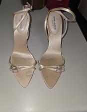 Saint Laurent Paris Nude Heels With Jeweled B...