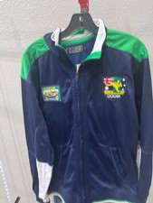 Coogi Embroidered Back Panel Zip Track Sweater Jacket large L