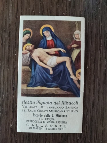 Gallarate, Nostra Signora dei Miracoli, Addolorata, Holy Card,Santa Missione1966