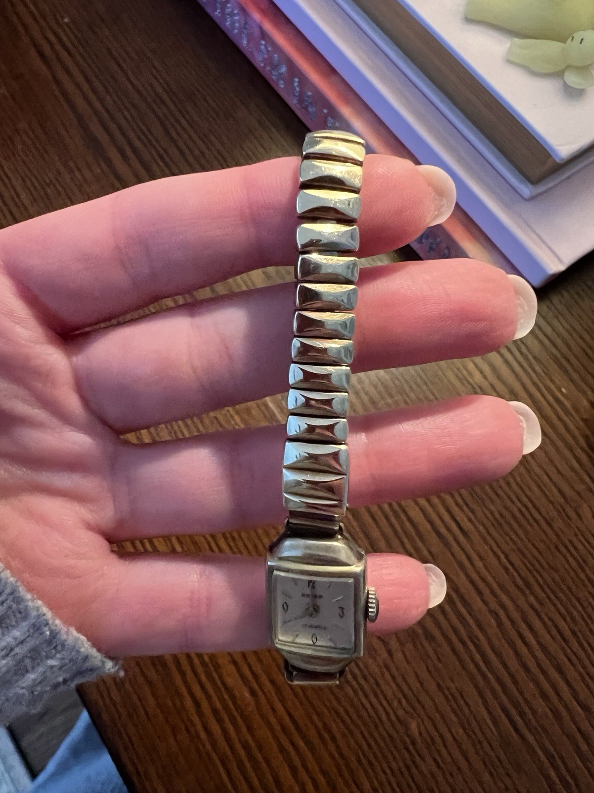 Anker Vintage Watch Rectangular Face Stretchy Ban… - image 3