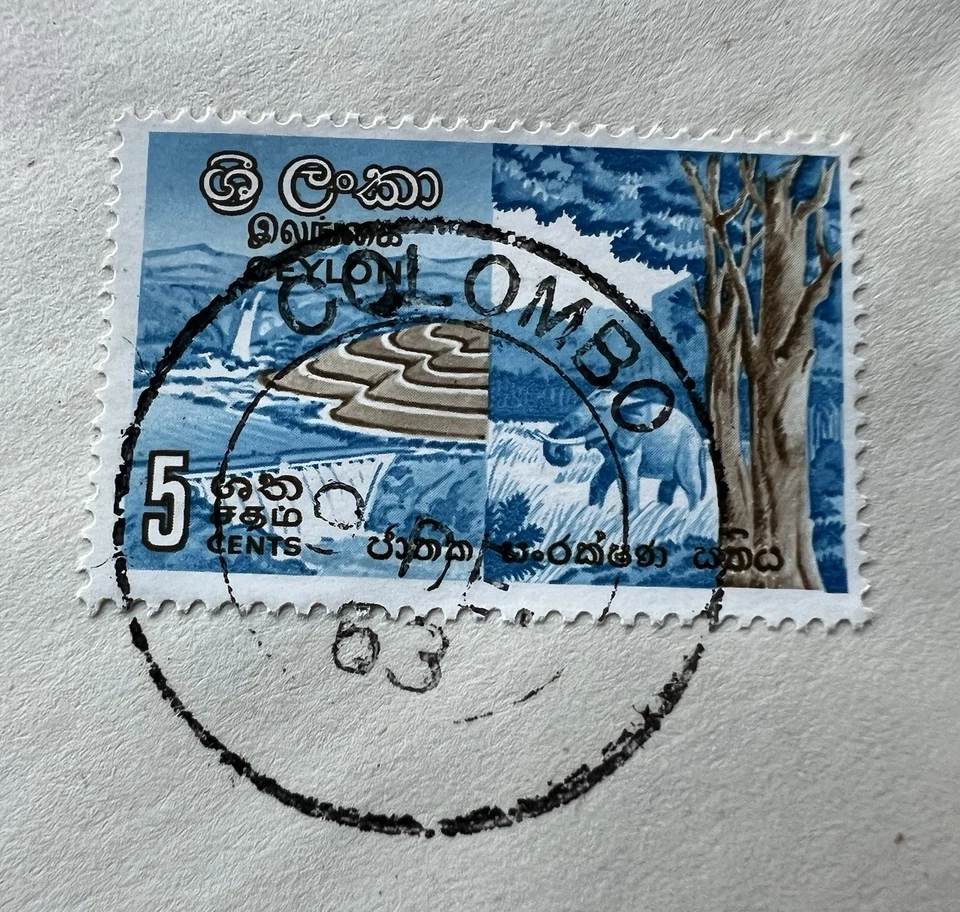 Ceylon 1963 Forestry and Water Conservation FDC Colombo First Day Cover - image 3 of 4