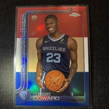2025-26 Topps Chrome - Cedric Coward #261 Red White & Blue Refractor (RC)