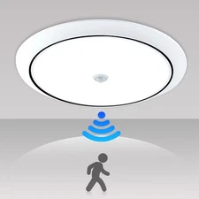 Motion Sensor LED Ceiling Light, Flush Mount Ceiling Light 6500K Closet Light...