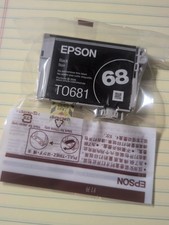 New  Genuine Epson 68 T0681 Black High-Yd Ink Cartridge TO681 Epson 68 T0681