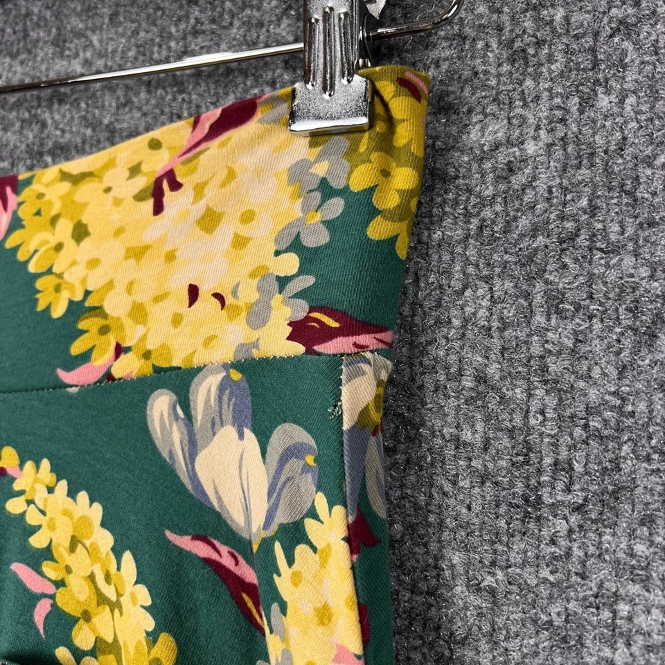 Falda midi Effies Heart Floral Línea A para mujer talla M verde amarillo rosa bolsillos Foto 4 de 4