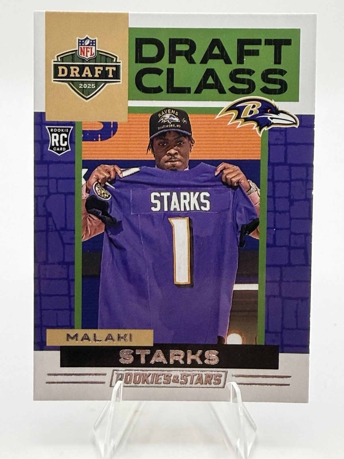 Panini 2025 Rookies & Stars Football Draft Class Malaki Starks Ravens RC #13
