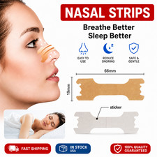 NASAL STRIPS Breathe Nose Better Reduce Snoring Right Sleep Now Apnea Adhesive