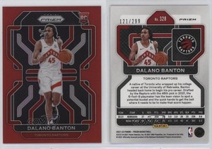 2021-22 Panini Prizm Red Prizm /299 Dalano Banton #328 Rookie RC