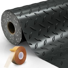 8.2x21 FT Garage Floor Mat, 2.8mm Thickened Diamond Plate PVC Garage Flooring...
