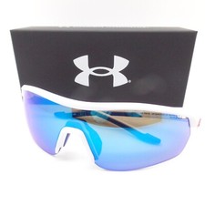 Under Armour Gametime Jr Youth 7001 6HTW1 White Blue New Sunglasses Authentic