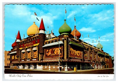 Corn Palace Mitchell South Dakota Unused Vintage 4x6 Postcard EB319