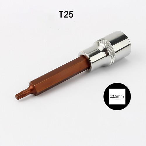 1/2" 100mm Lengthen Hexagon Plum Screwdriver Bit T20-T55 Chrome Vanadium Steel - Picture 6 of 9